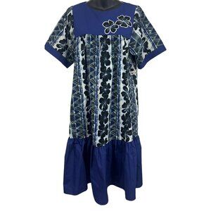 Good Times Women Aloha Hawaiian Dress Muumuu Small S Floral Short Sleeve NWT New